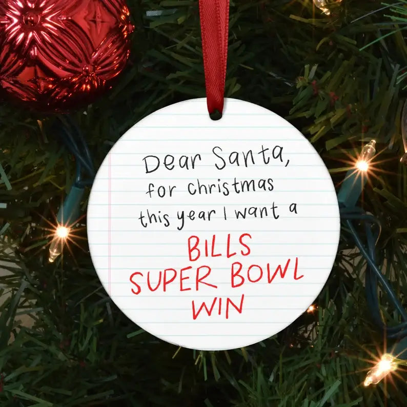 Dear Santa Bills Ornament