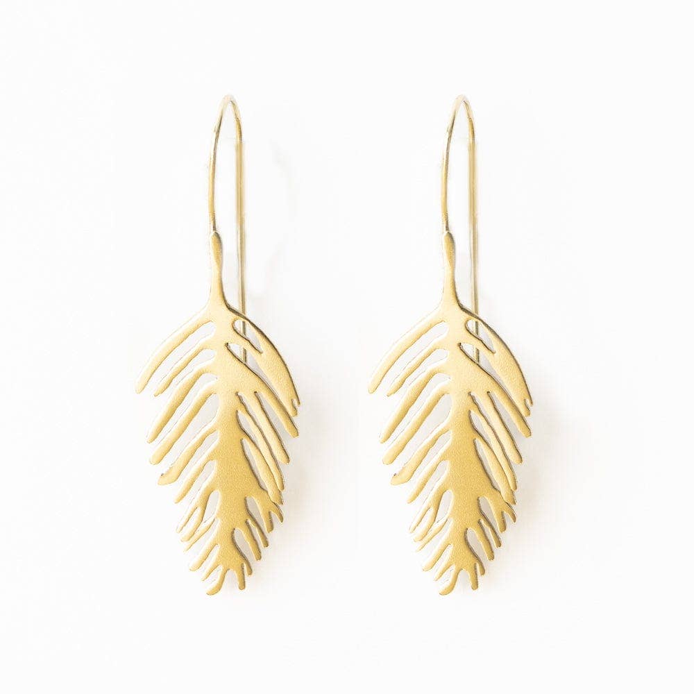 Flora Palm Leaf Earrings