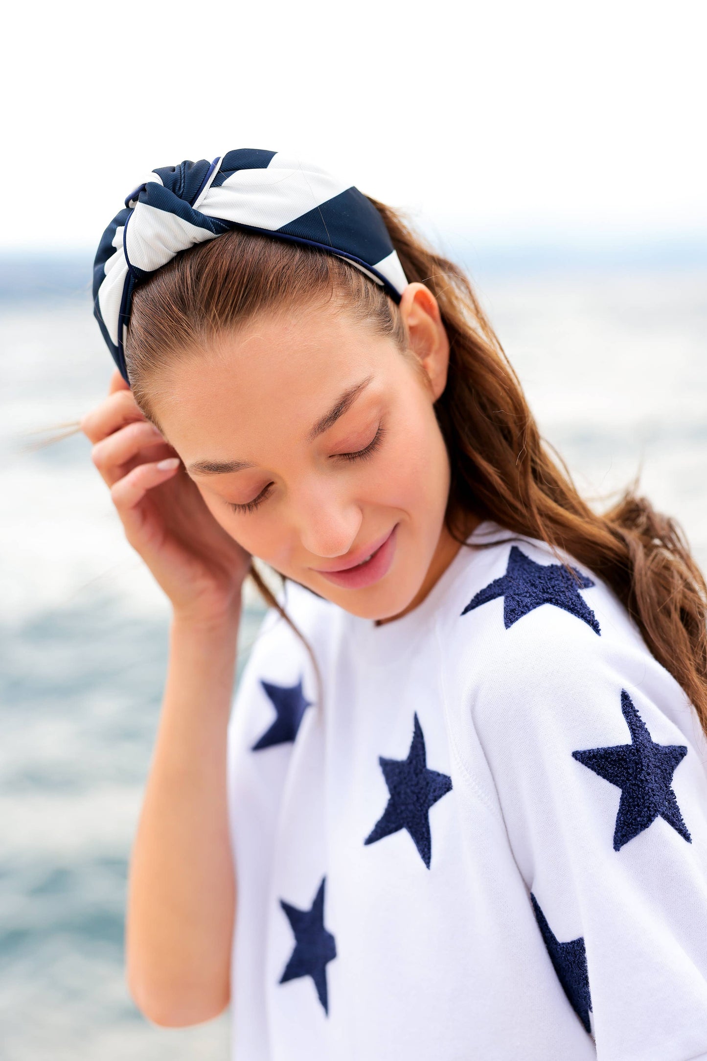 Nautical Stripes Knotted Headband