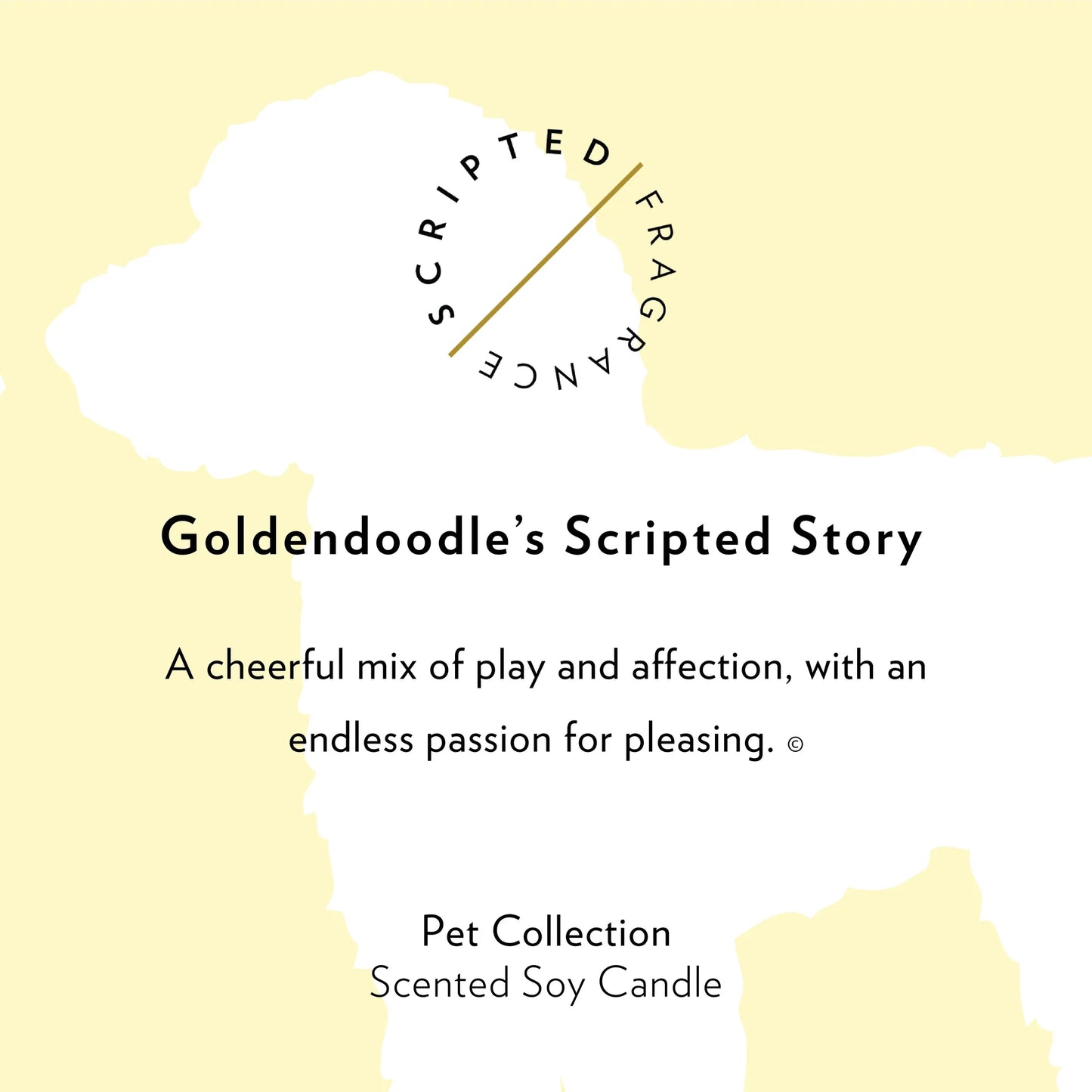 Goldendoodle Candle&Glass