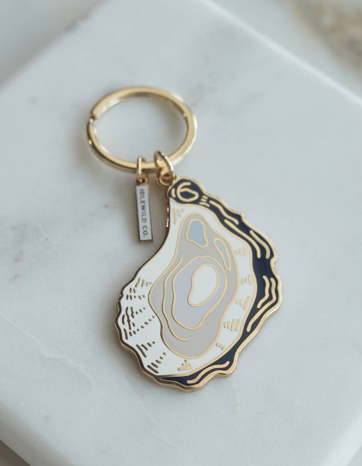 Enamel Oyster Keychain