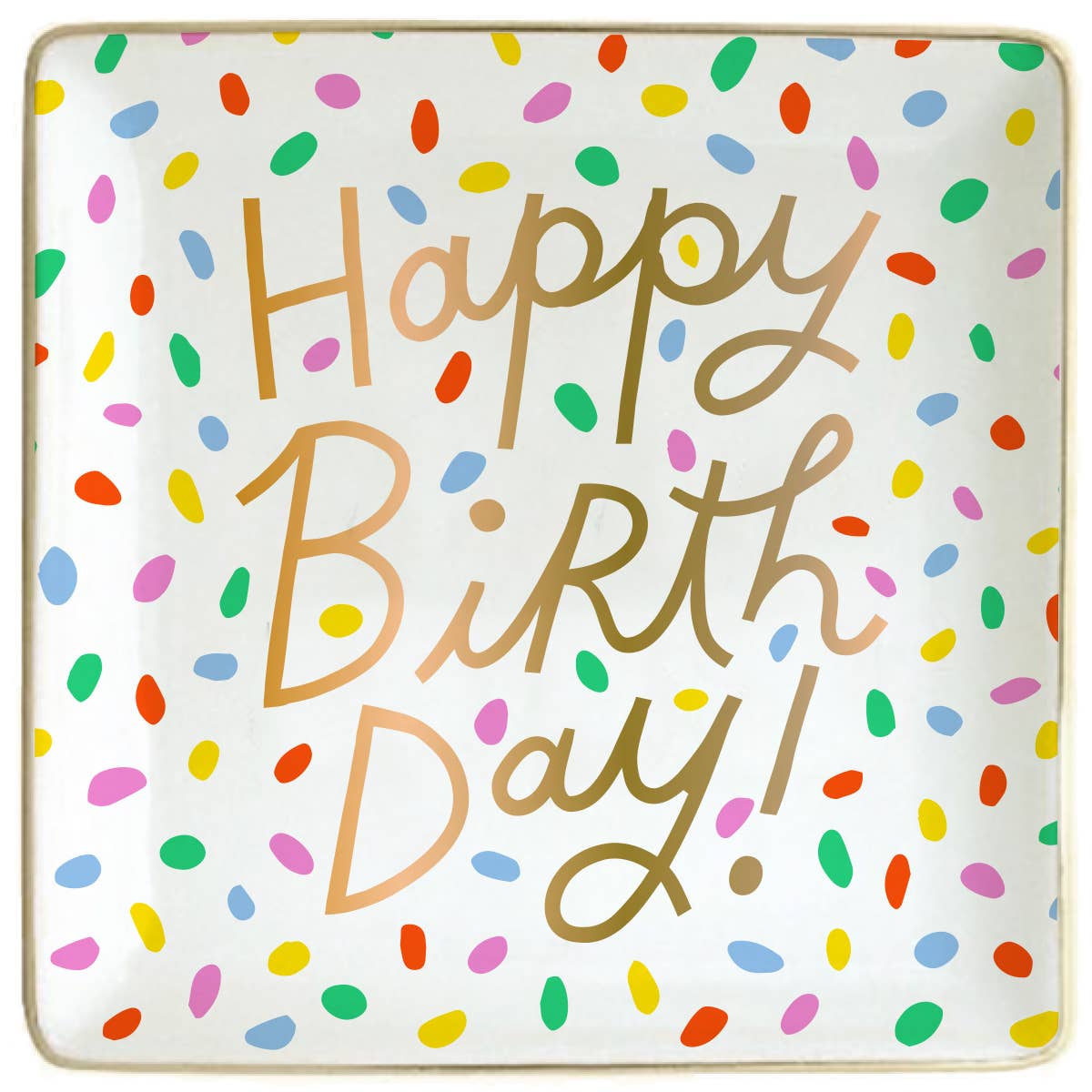 Happy Birthday Ceramic Trinket Dish