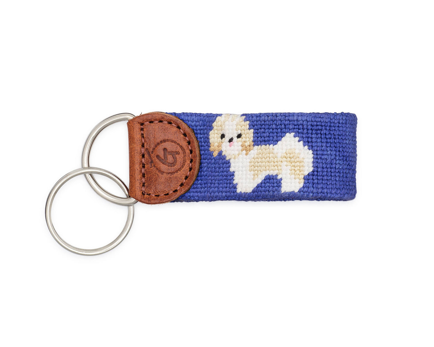 Shih Tzu Needlepoint Keychain