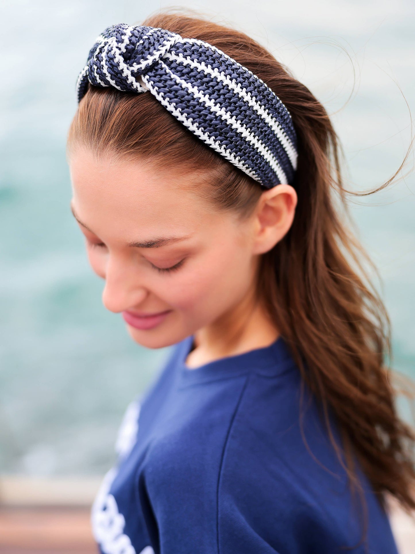 Woven Stripe Knotted Headband