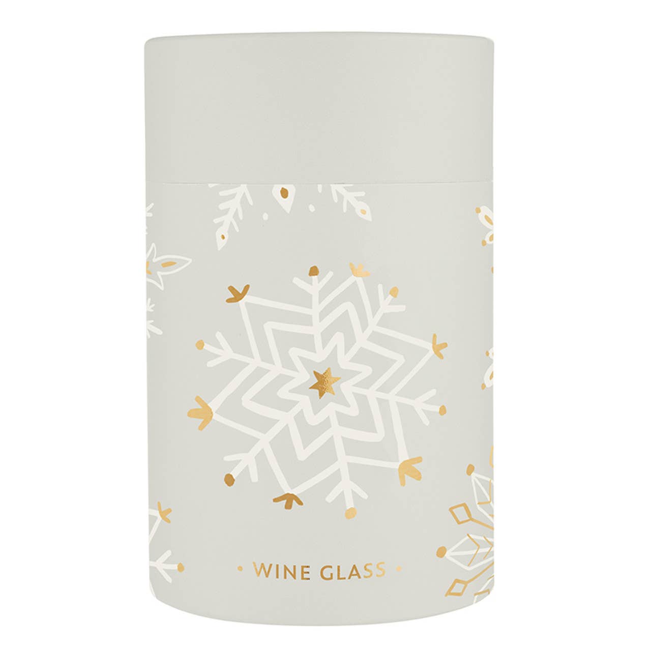 Gold Snowflake Stemless Wineglass