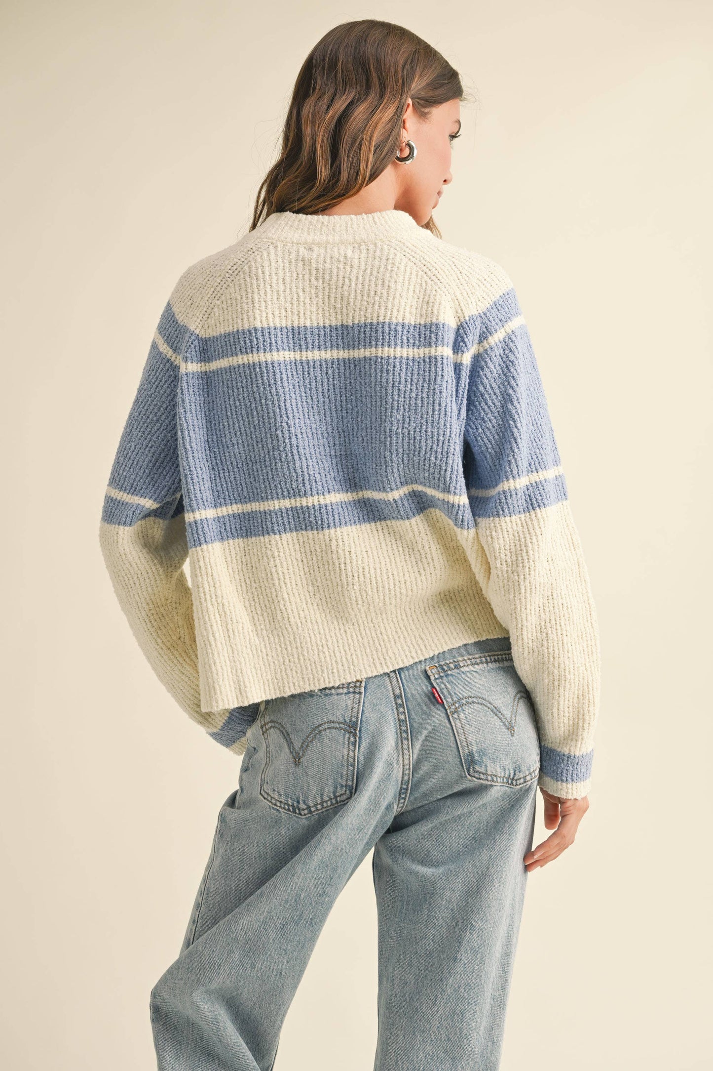 Apres Ski Sweater - Cream / Blue