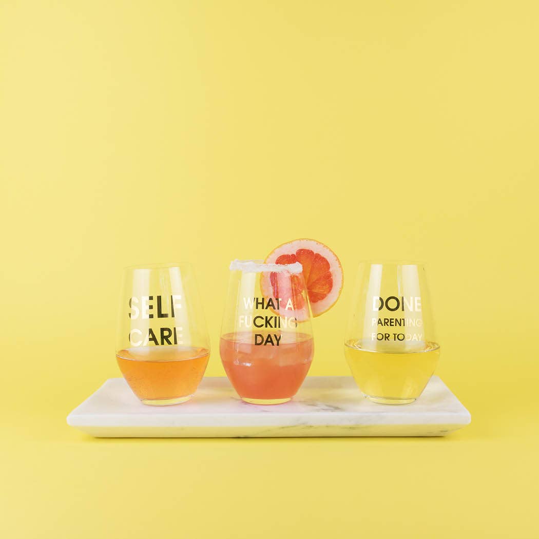 Done Parenting For Today Stemless Wine Glass