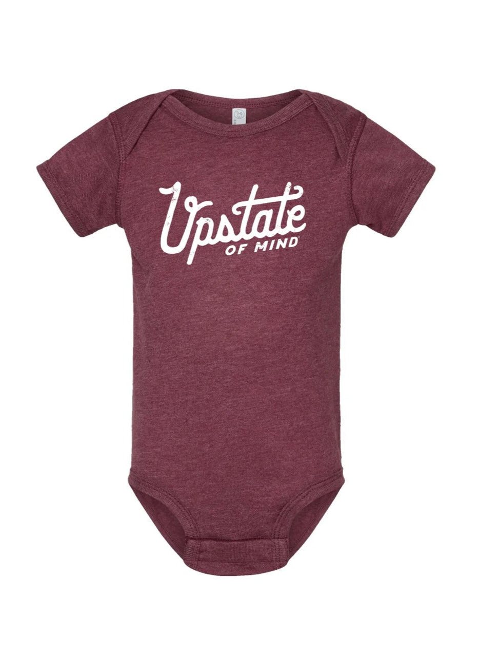Upstate of Mind Onesie Raspberry