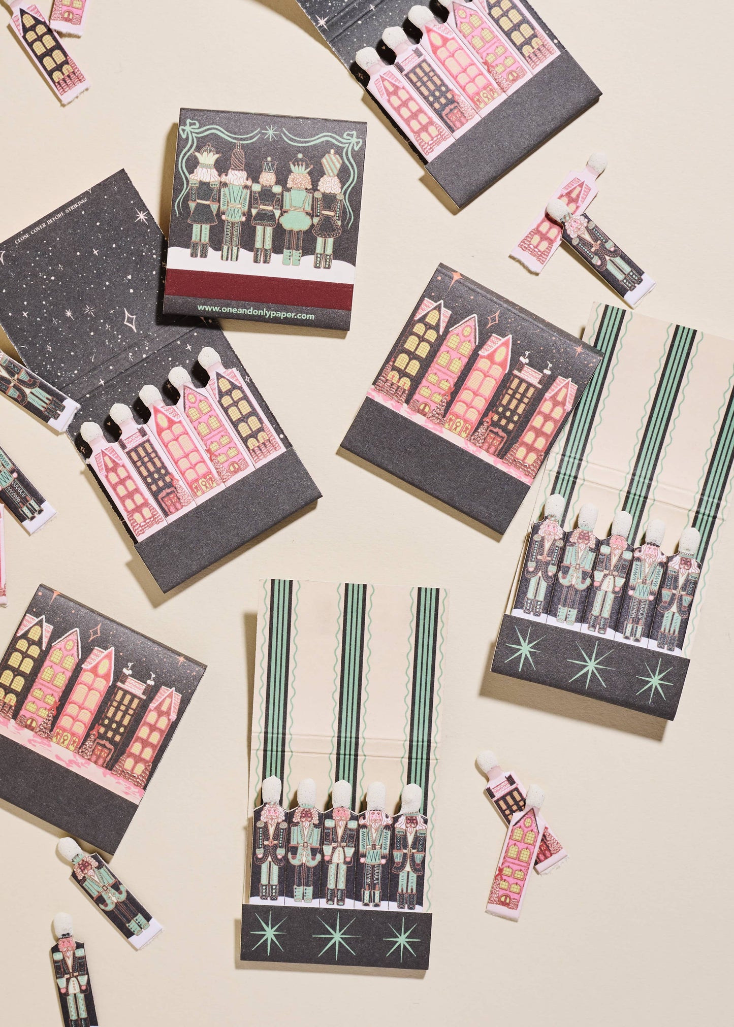 Wintry Village Printed Matchbook