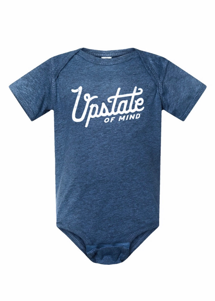 Upstate of Mind Onesie Navy Wash