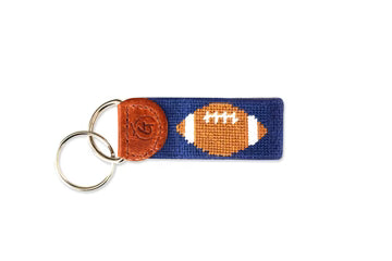 Football Needlepoint Keychain