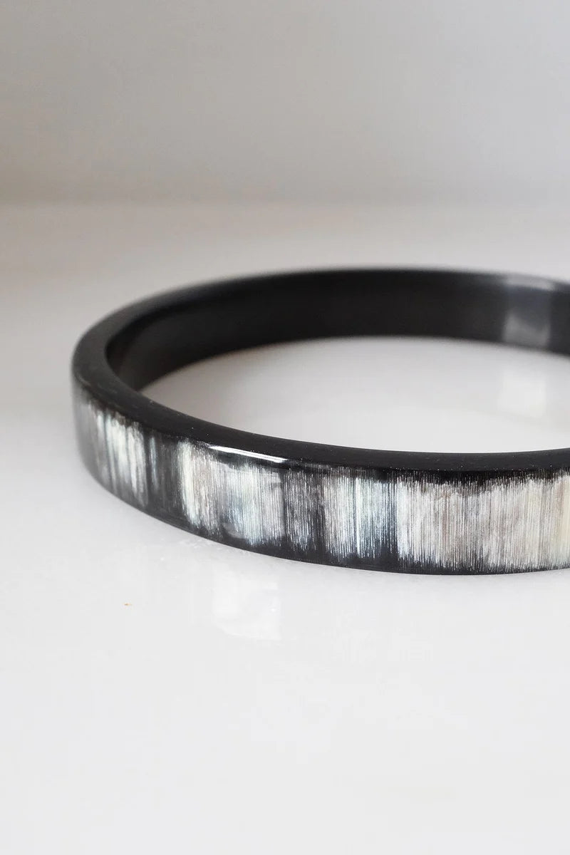Buffalo Horn Bangle- Black