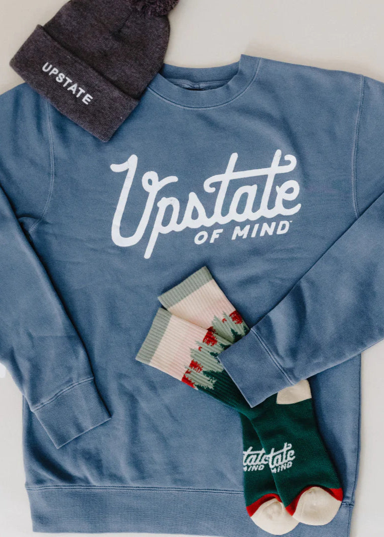 Upstate of Mind Crewneck Navy Wash