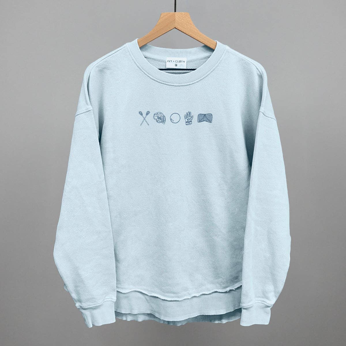 Lacrosse Icon Doodles Terrycloth Sweatshirt