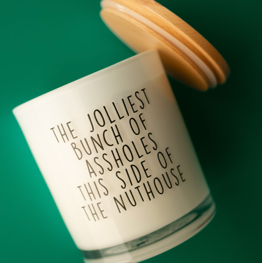 Jolliest Bunch Funny Christmas Candle