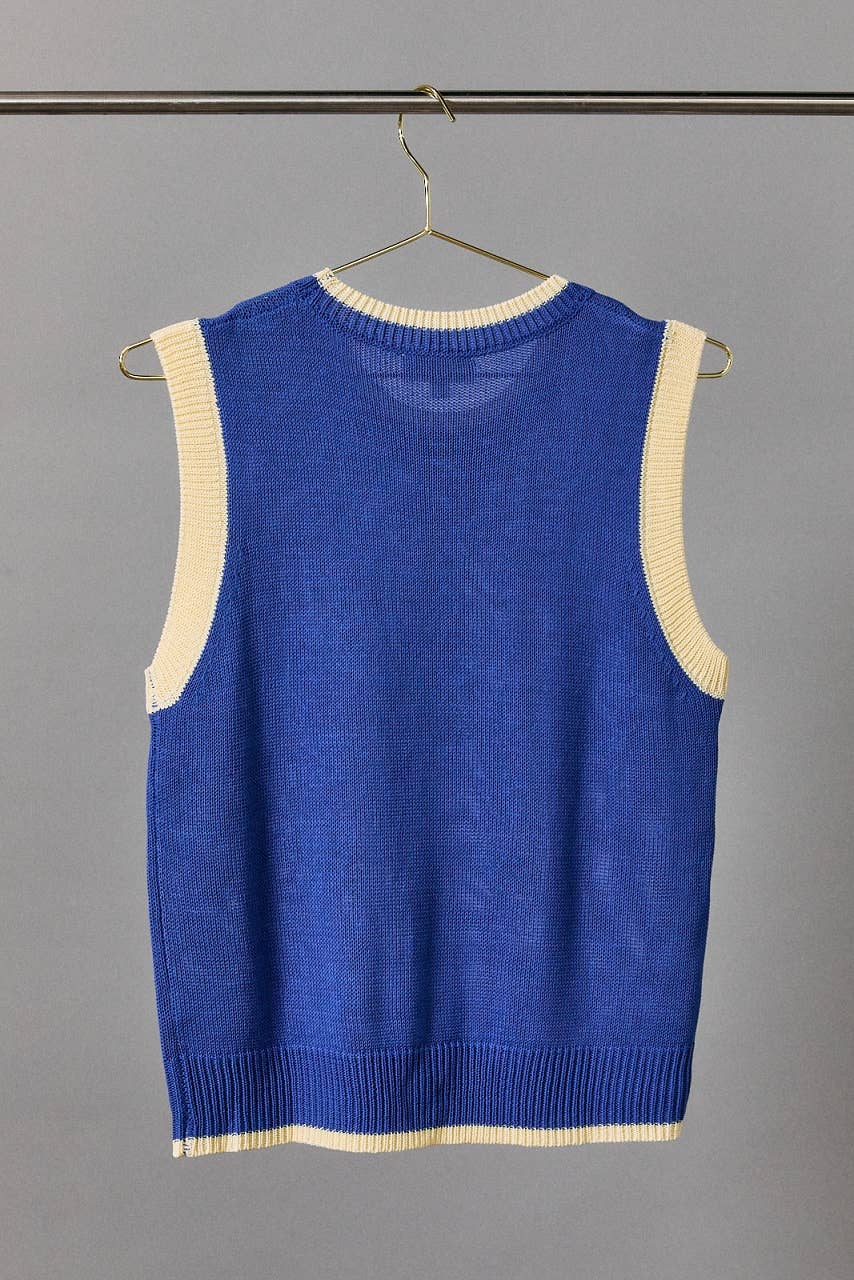 Fish Graphic Sweater Vest