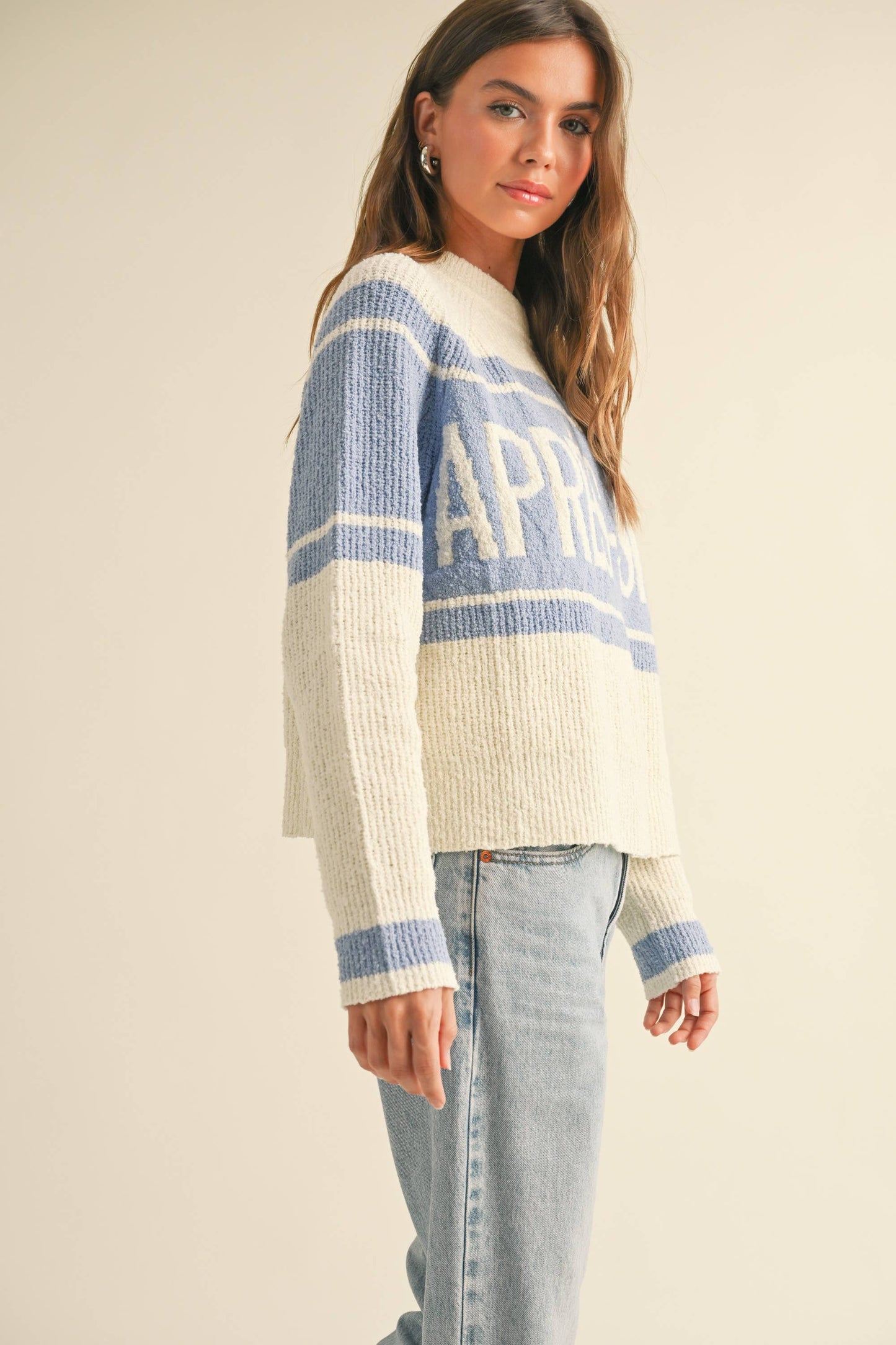 Apres Ski Sweater - Cream / Blue