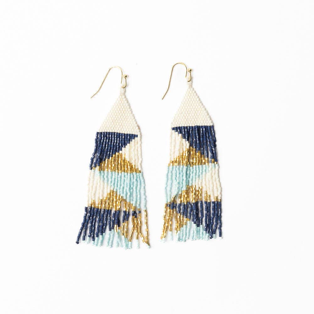 Brittany Mixed Triangles Beaded Earrings