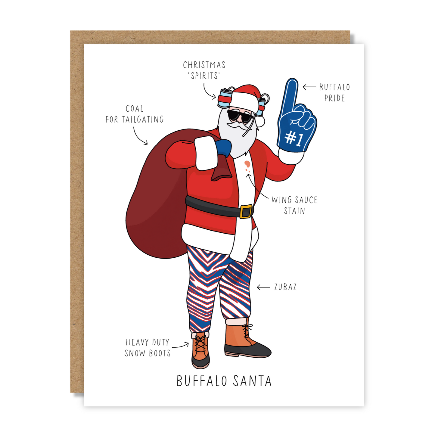 Buffalo Santa Card