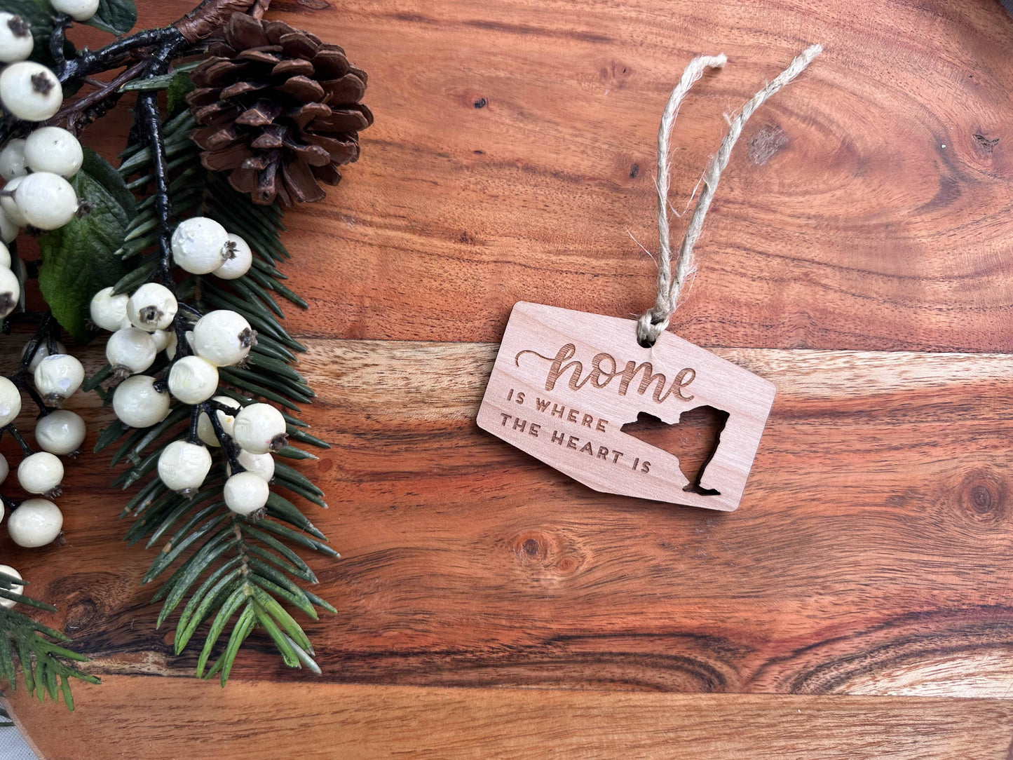 Home is Where the Heart Is Wooden Ornament