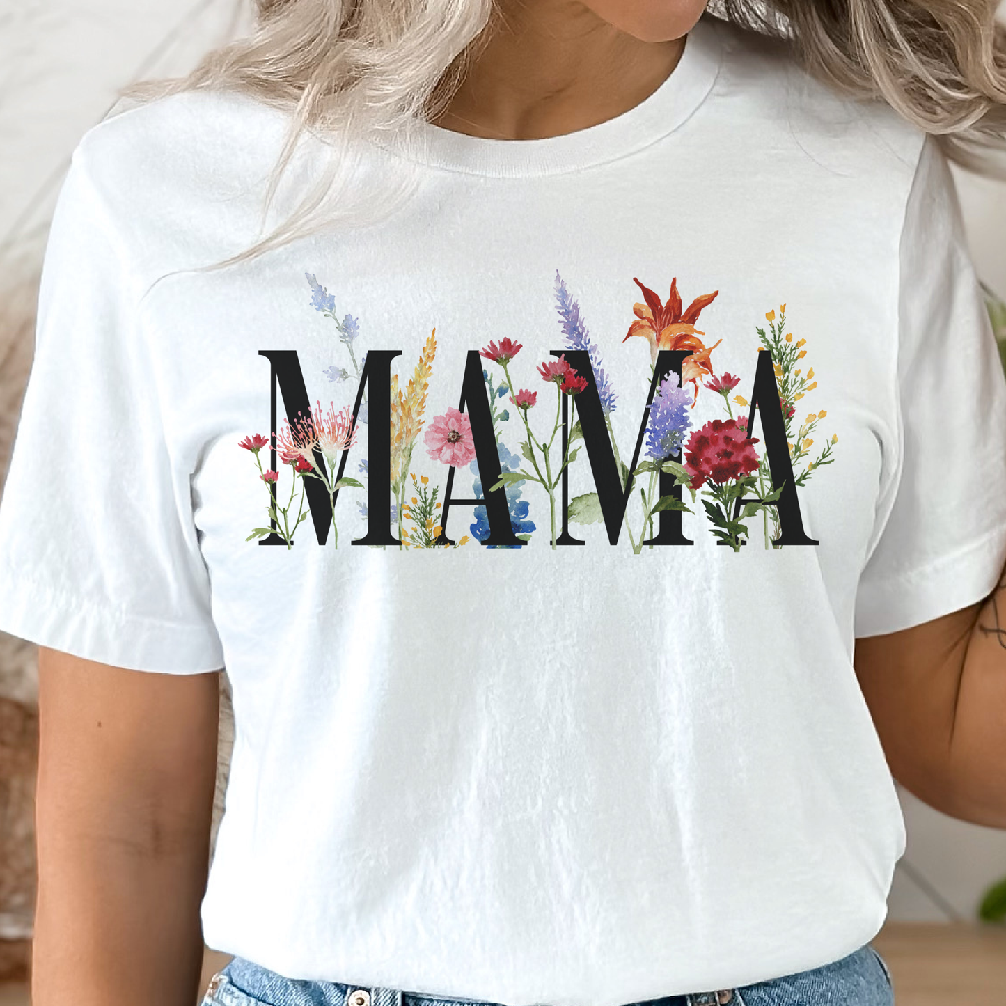 "Mama" Floral Graphic Tee