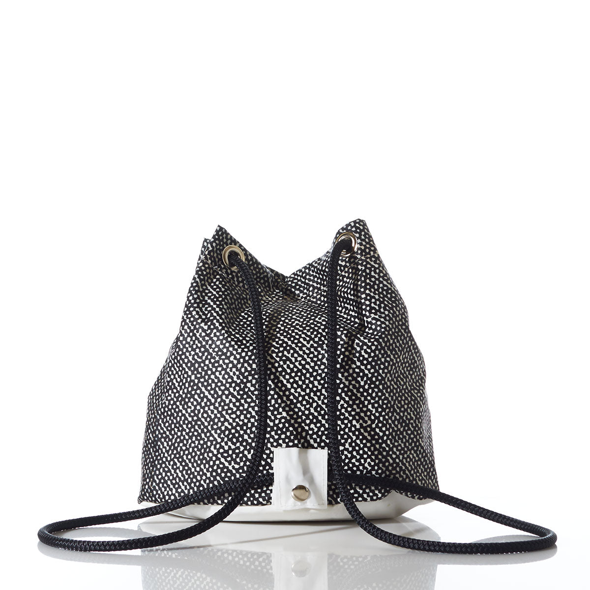 Sea Bags - Black Anchor on Barnacle Print Bucket Bag