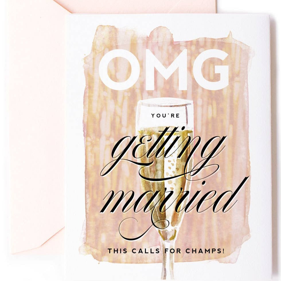 OMG You're Getting Married Engagement Card