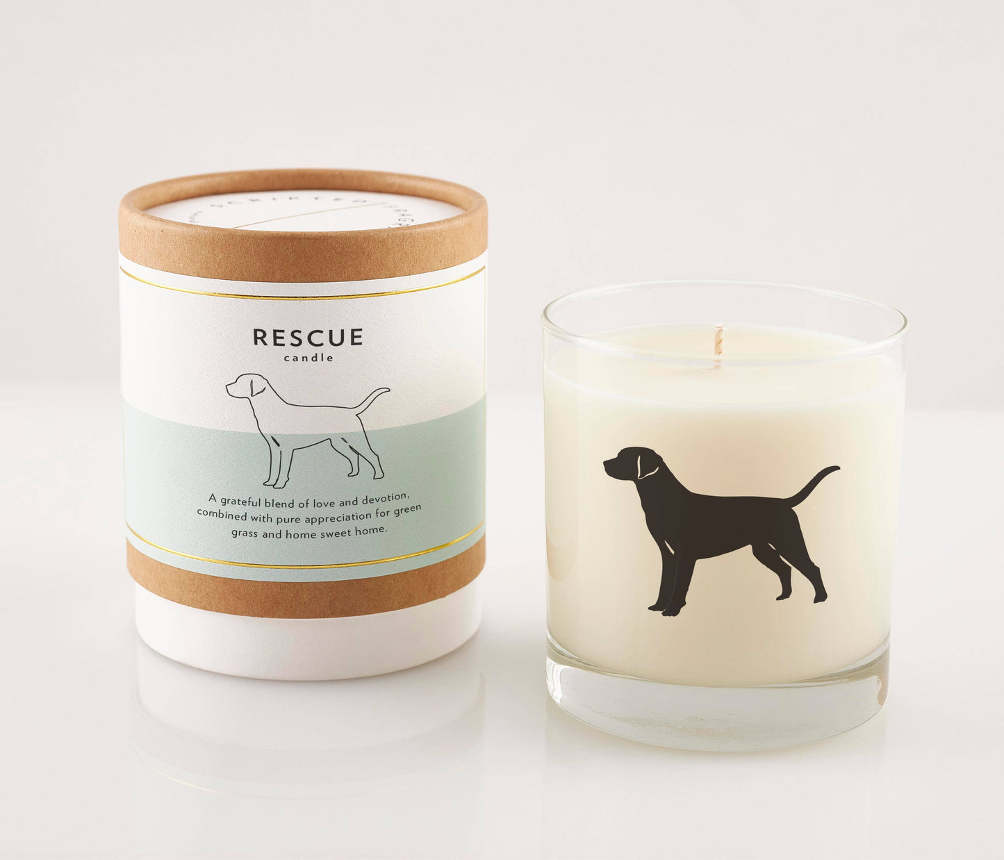 Rescue Dog Breed Soy Candle: Reusable Rocks Glass