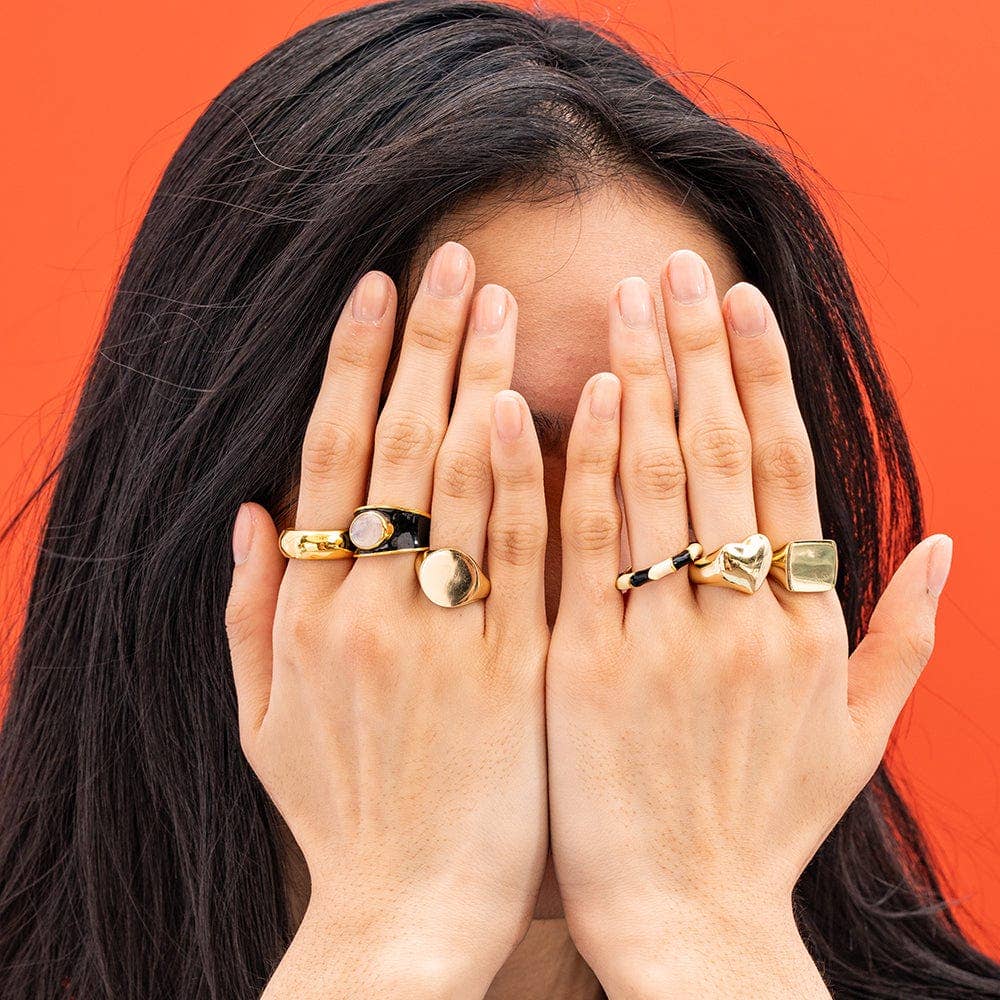 Poppy Heart Statement Ring
