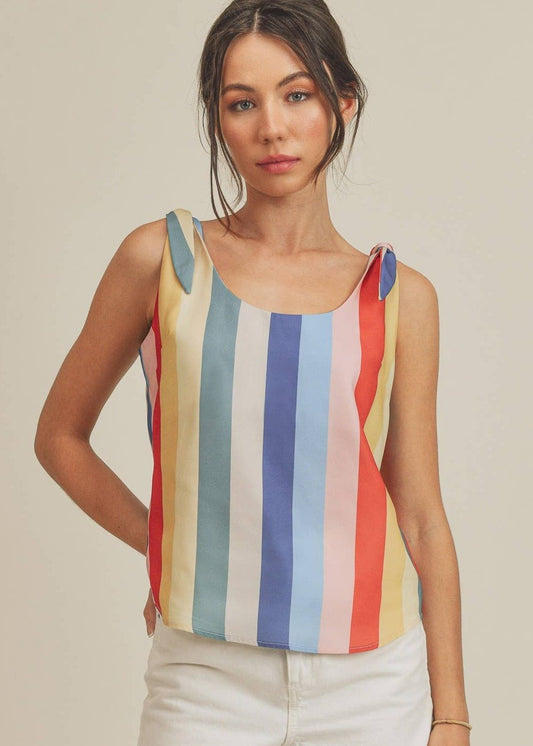 Gracie Tank - Multi Stripe