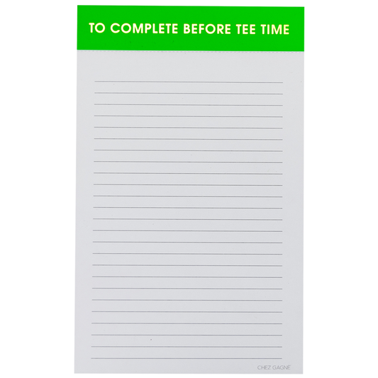 To Complete Before Tee Time Lined Notepad