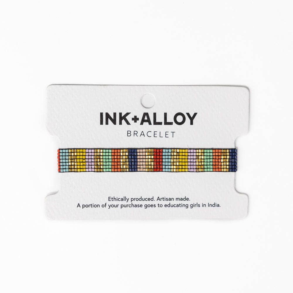Alex Vertical Stripes Beaded Stretch Bracelet