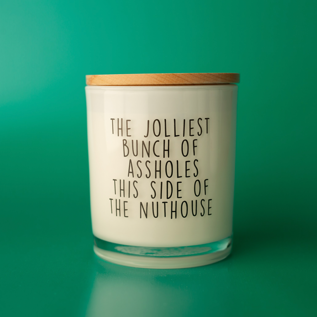 Jolliest Bunch Funny Christmas Candle