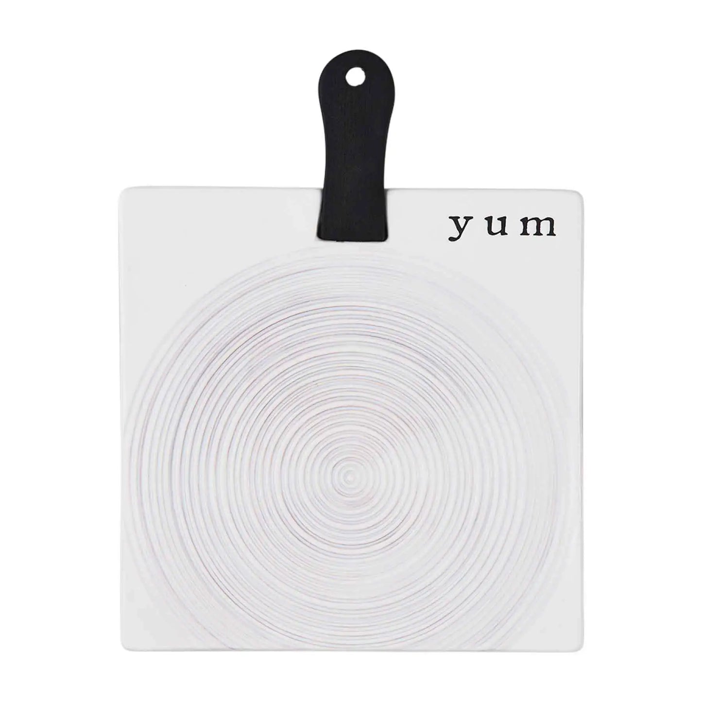 Square "yum" Swirl Board