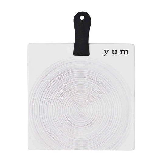 Square "yum" Swirl Board