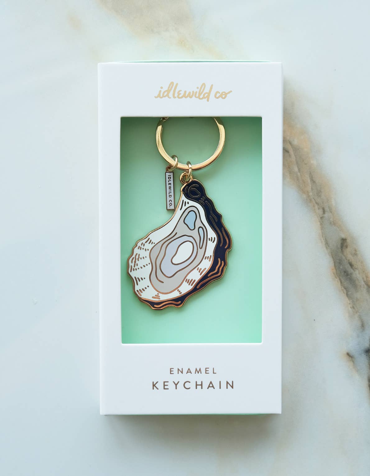 Enamel Oyster Keychain