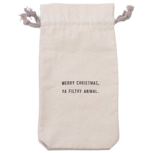 Merry Christmas Ya Filthy Animal Wine Bag