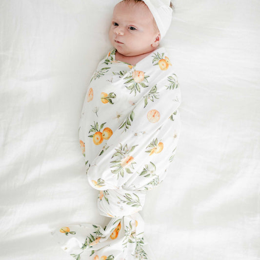 Tangerine Fruit Swaddle Blanket