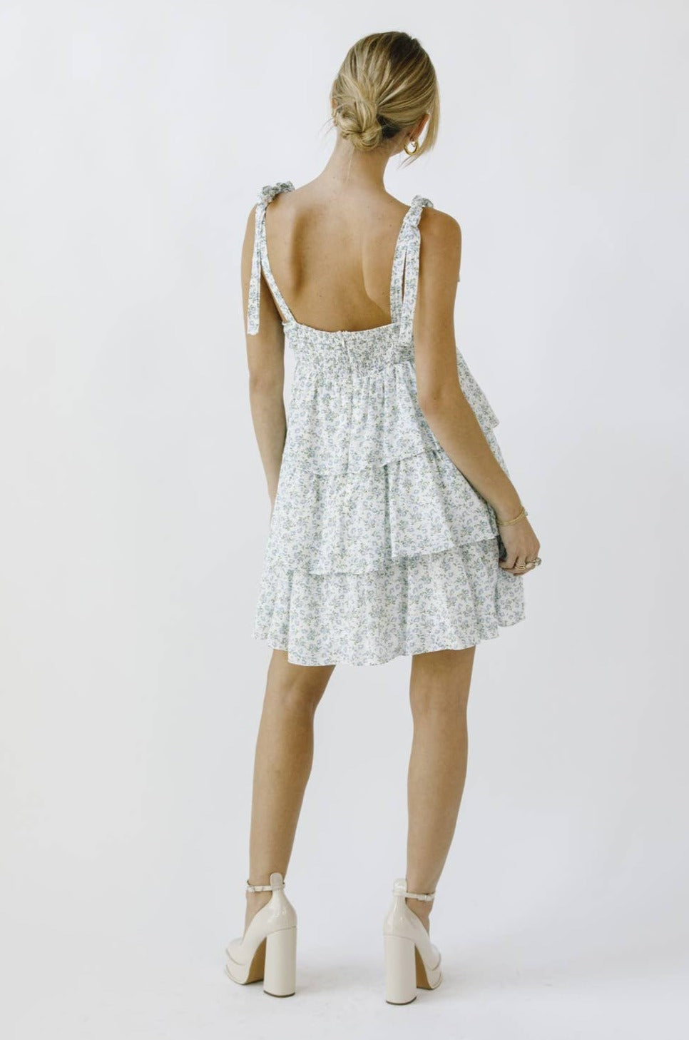 Ruffle A-Line Mini Dress