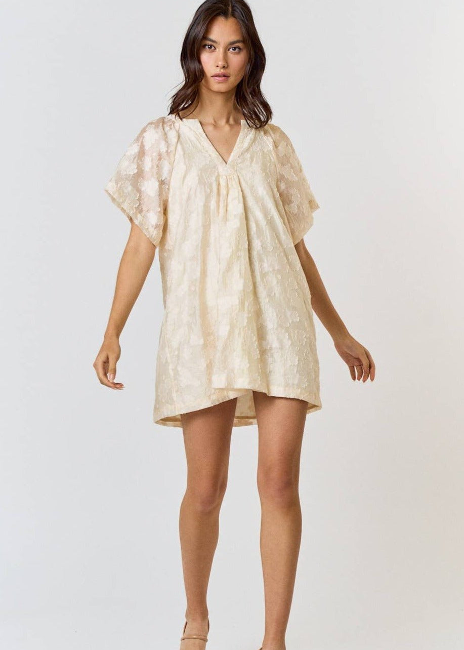 Floral Jacquard Mini Dress