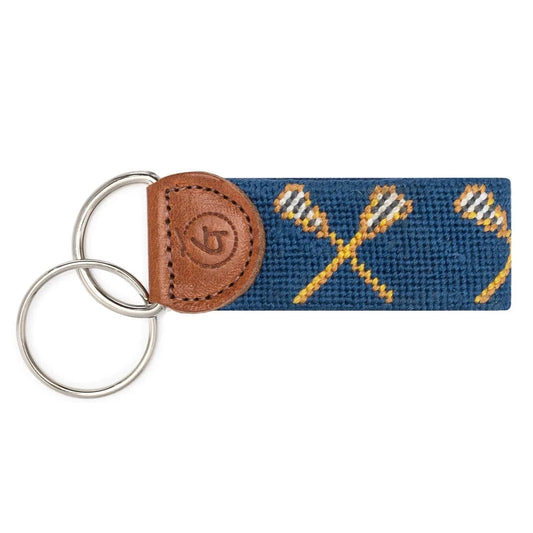 Lacrosse Needlepoint Keychain