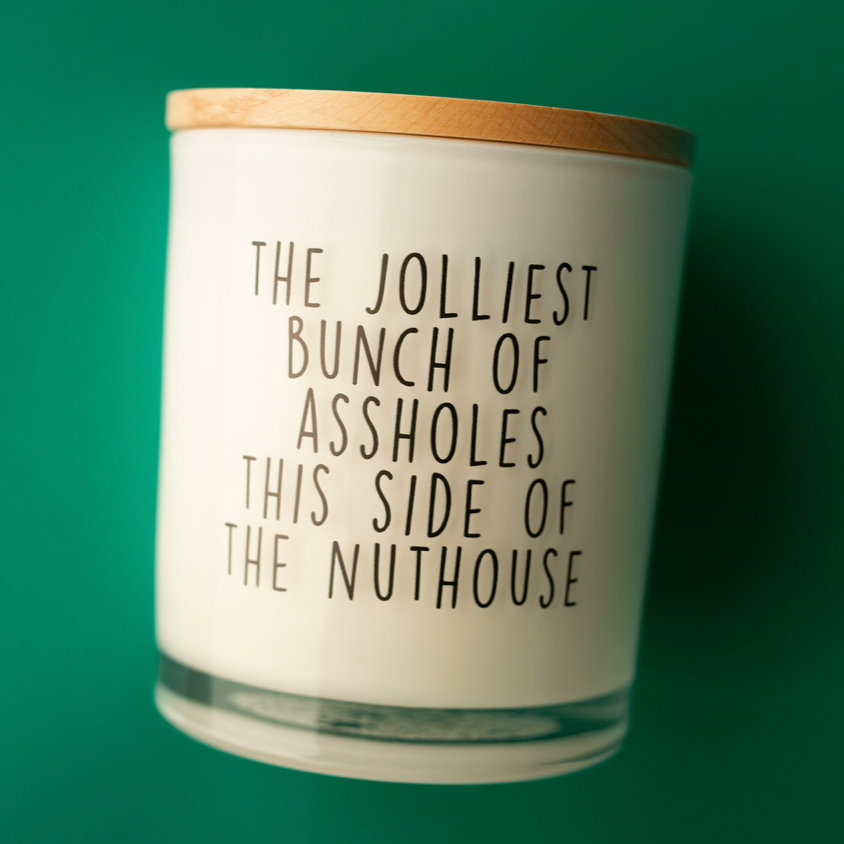 Jolliest Bunch Funny Christmas Candle
