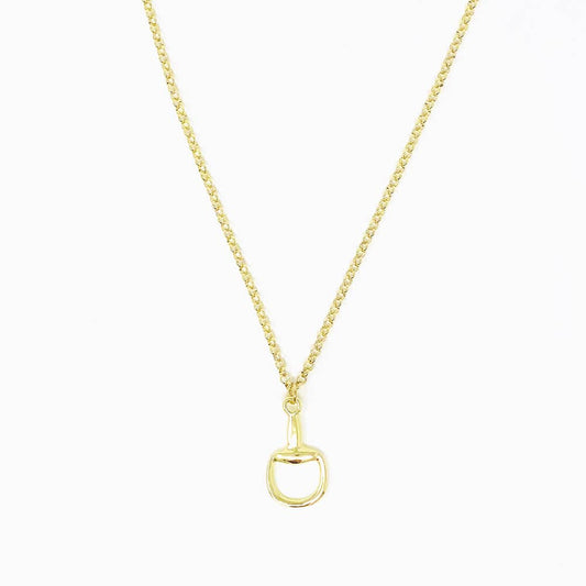 Long Necklace  - Derby Bit Charm: Gold