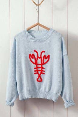 Lobster Embroidery Sweater