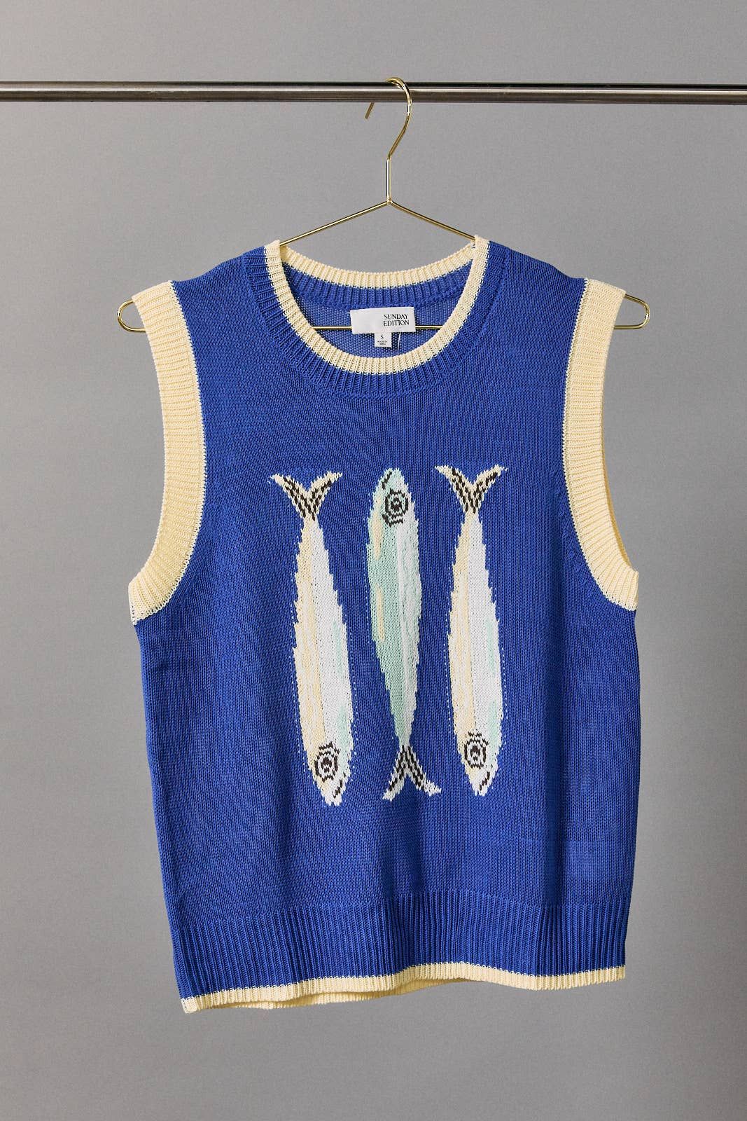 Fish Graphic Sweater Vest