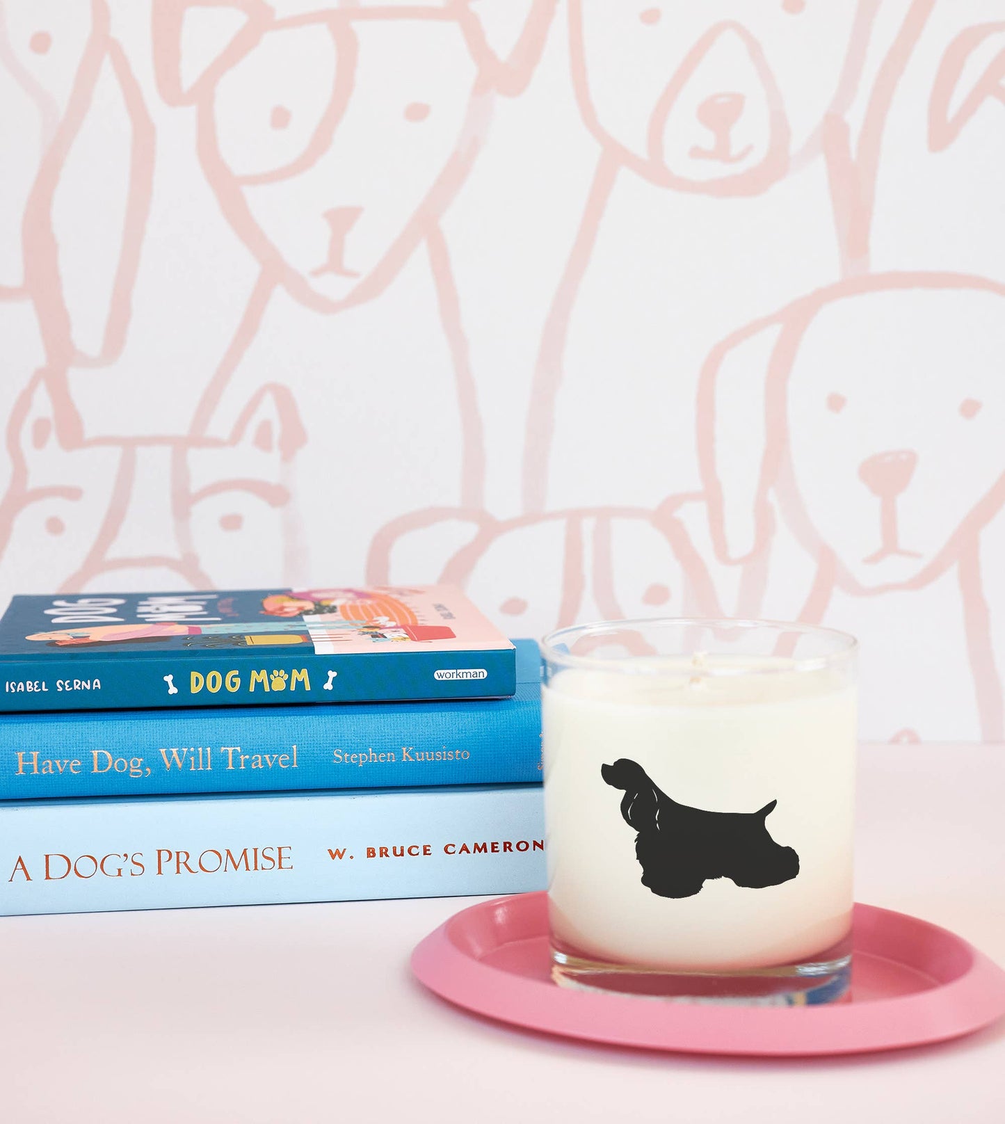 Cocker Spaniel Candle&Glass