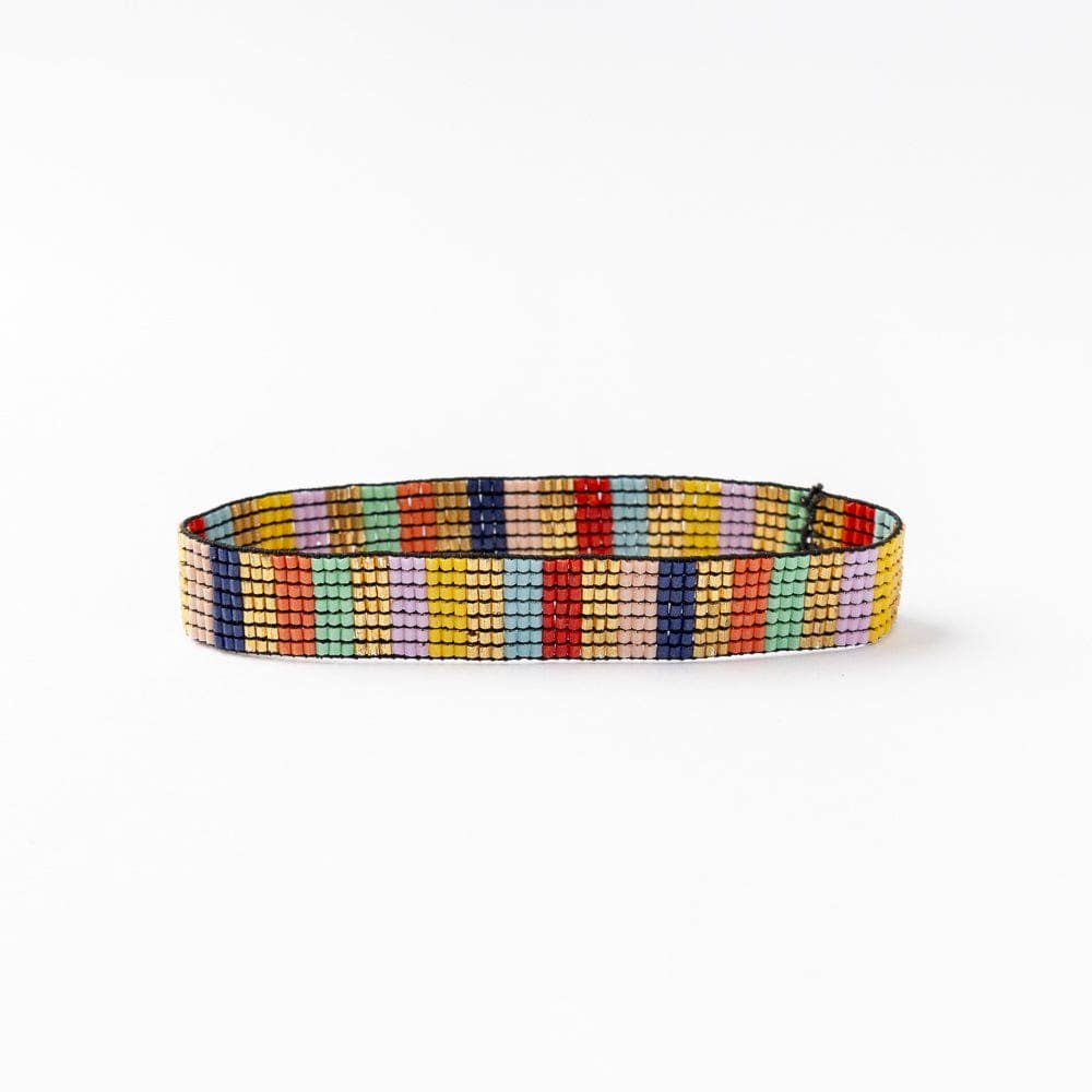 Alex Vertical Stripes Beaded Stretch Bracelet