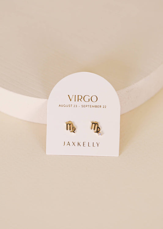 Zodiac Gold Earrings - Virgo