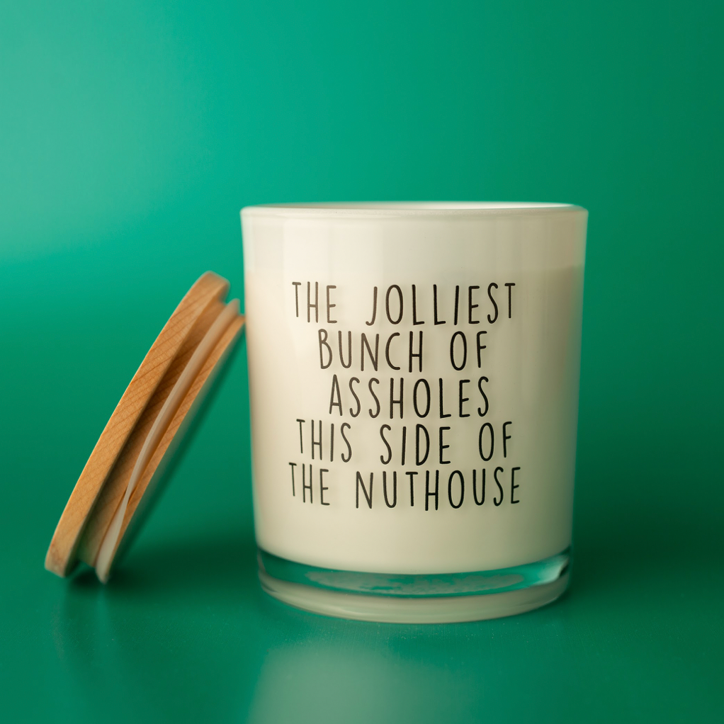 Jolliest Bunch Funny Christmas Candle