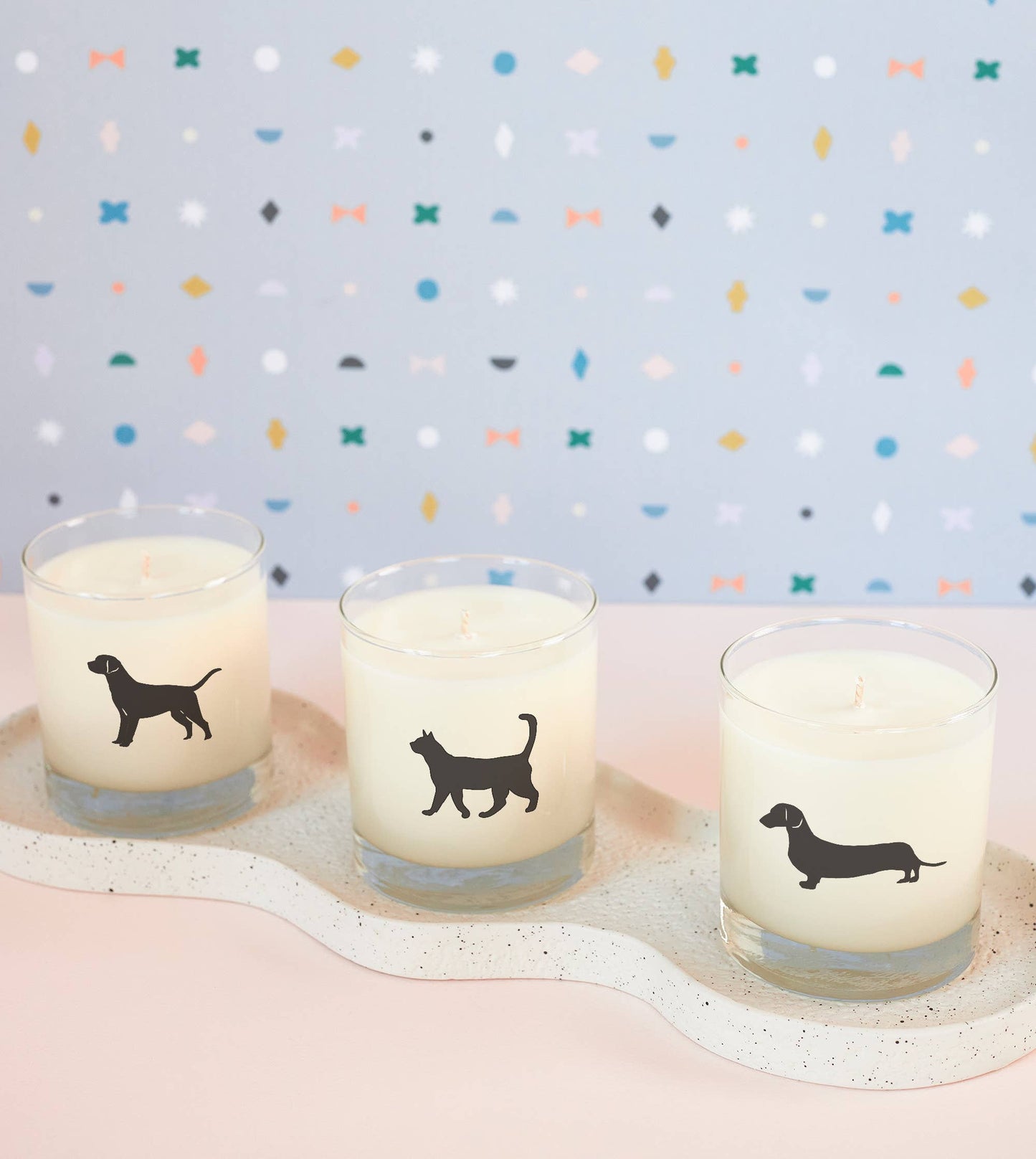 Cat Pet Soy Candle: Reusable Rocks Glass